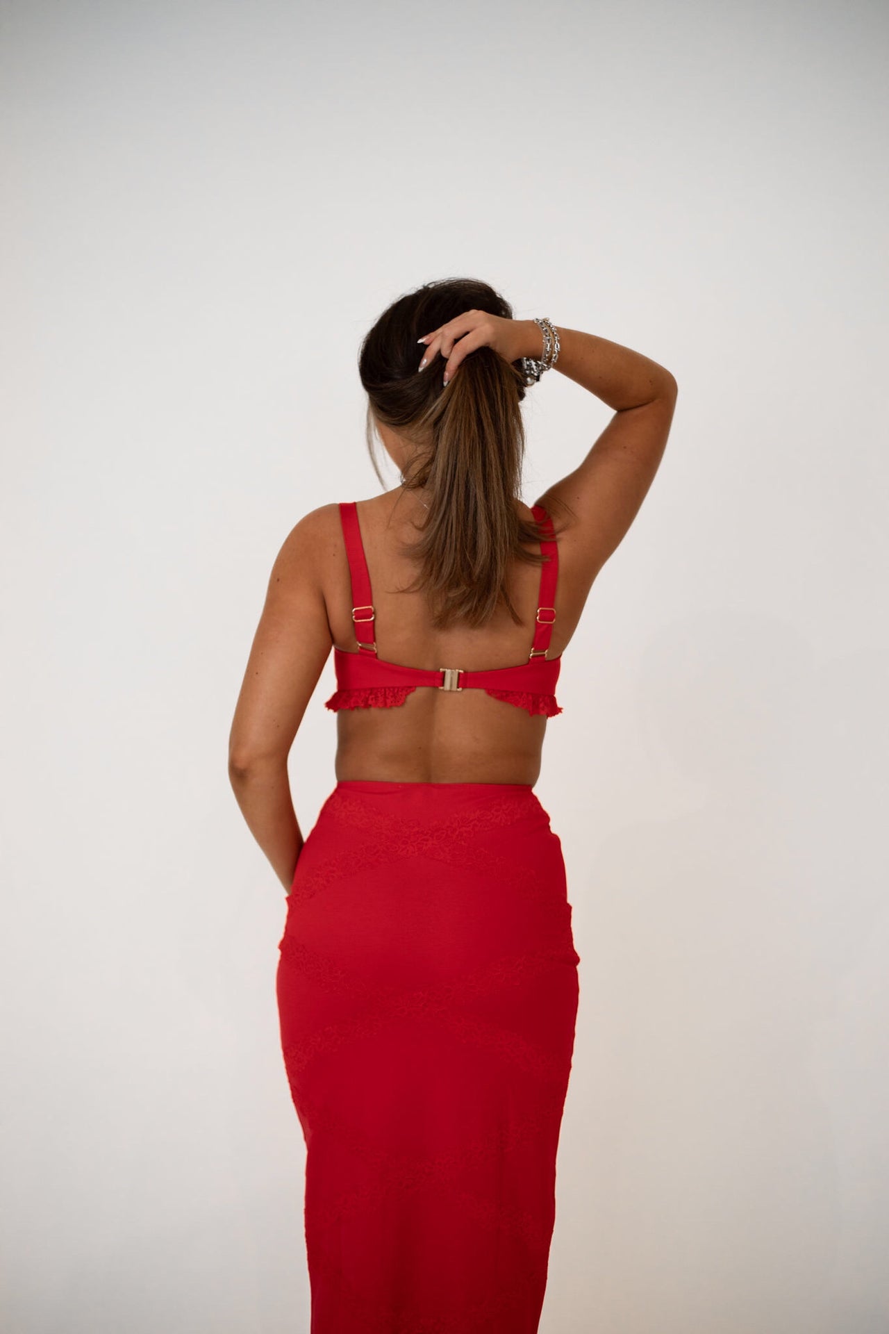 Aurora Maxi Skirt - Ruby Red