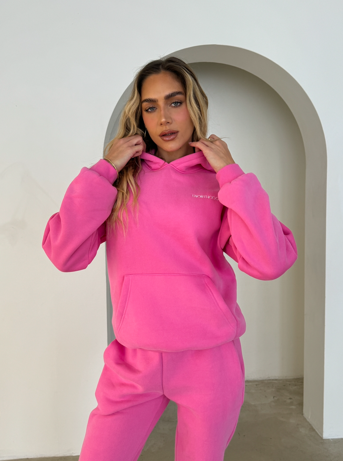 Cozy Oversized Hoodie - Hot Pink