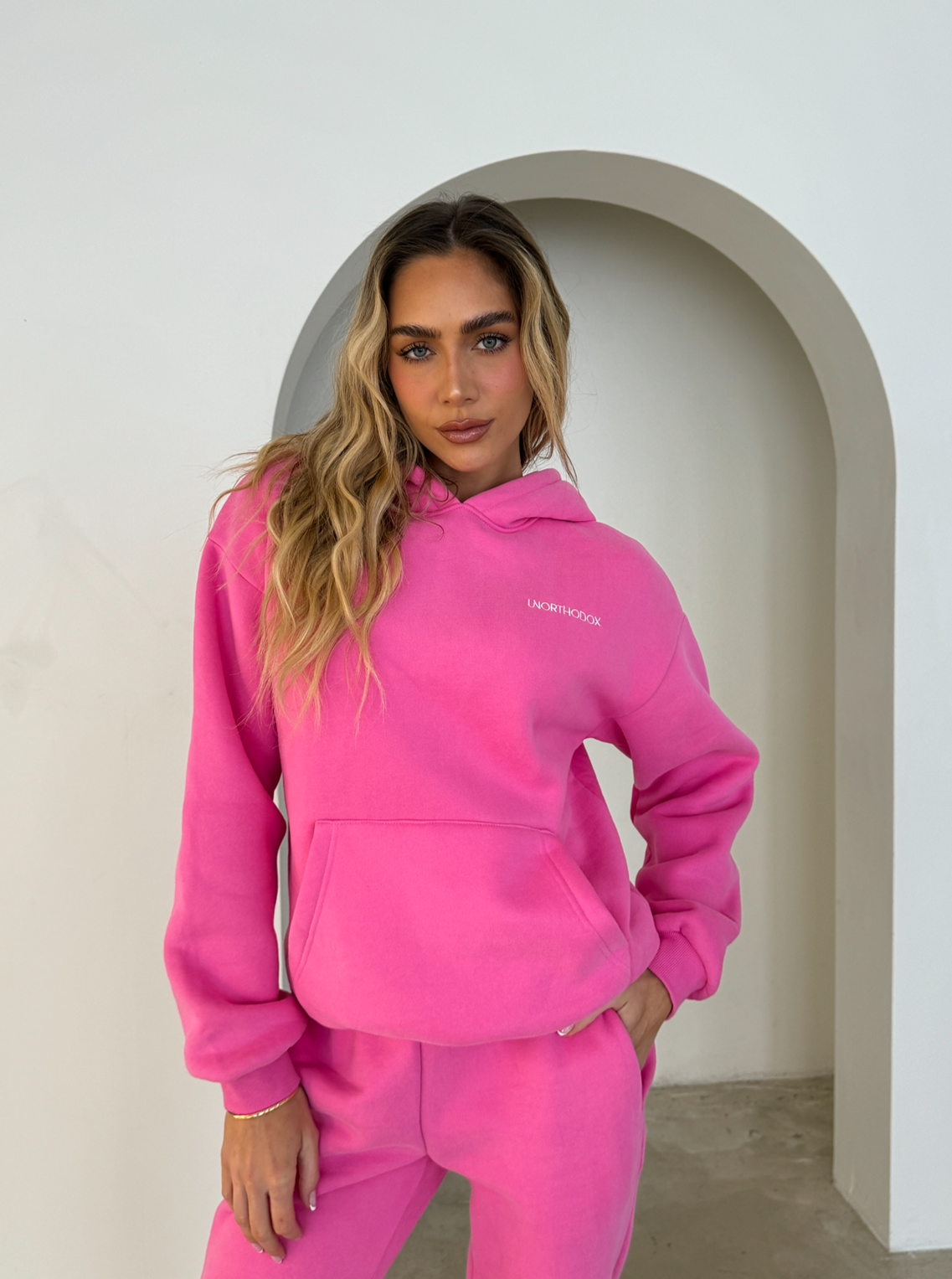 Cozy Oversized Hoodie - Hot Pink